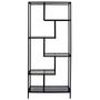 Voir la diapositive 4 : The Home Deco Factory Etagère en verre fumé Edison - H. 180 cm - Noir