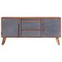 Voir la diapositive 3 : VIDAXL Buffet gris 120x30x55 cm bois massif