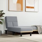 VIDAXL Chaise longue gris clair tissu