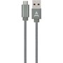ADEQWAT Câble micro USB vers USB noir 1.2m