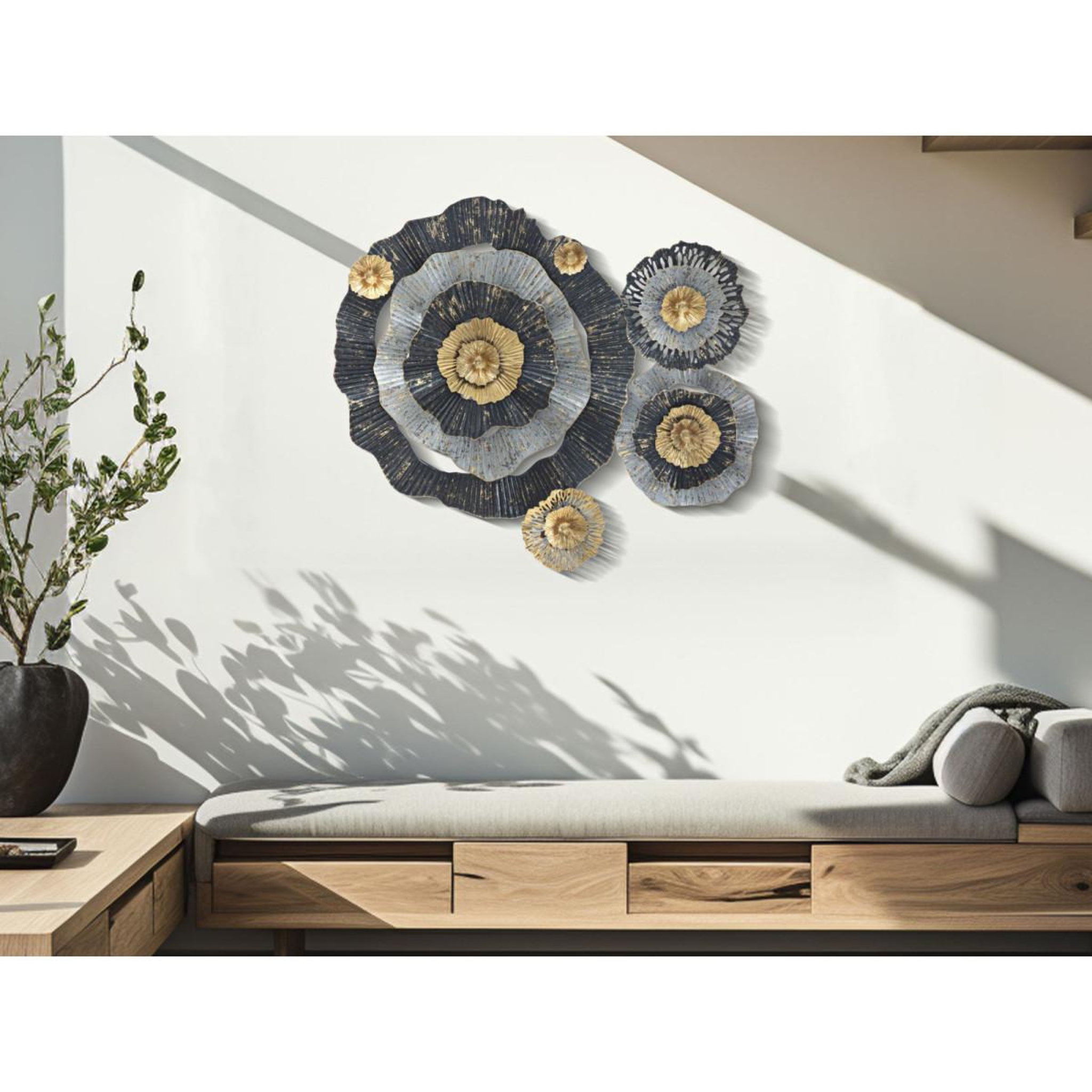 Voir la diapositive 6 : Paris Prix Décoration murale en métal  otos  100cm multicolore