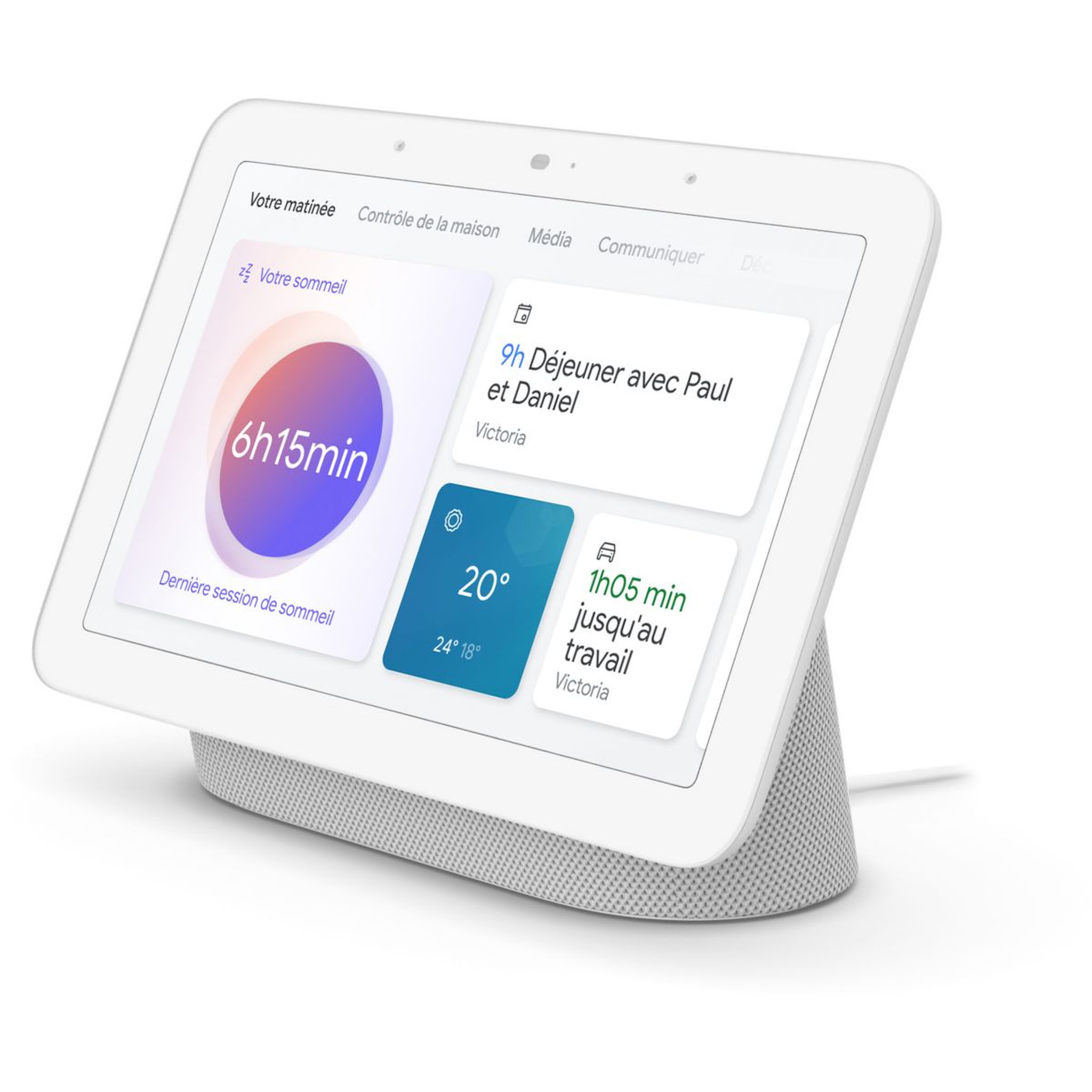Voir la diapositive 4 : GOOGLE Assistant vocal Nest Hub 2 Galet