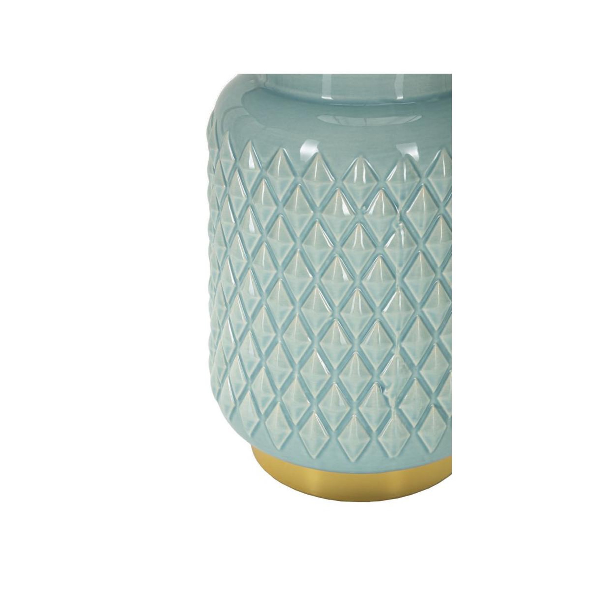 Voir la diapositive 4 : Paris Prix Lampe à poser en céramique  square  44cm turquoise