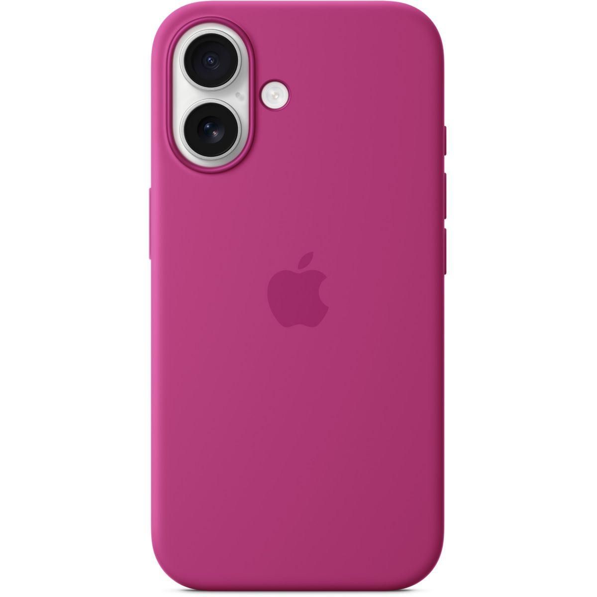 APPLE Coque iPhone 16 MagSafe Fuchsia silicone