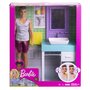 BARBIE Coffret Ken salle de bain avec mobilier et accessoires - Barbie