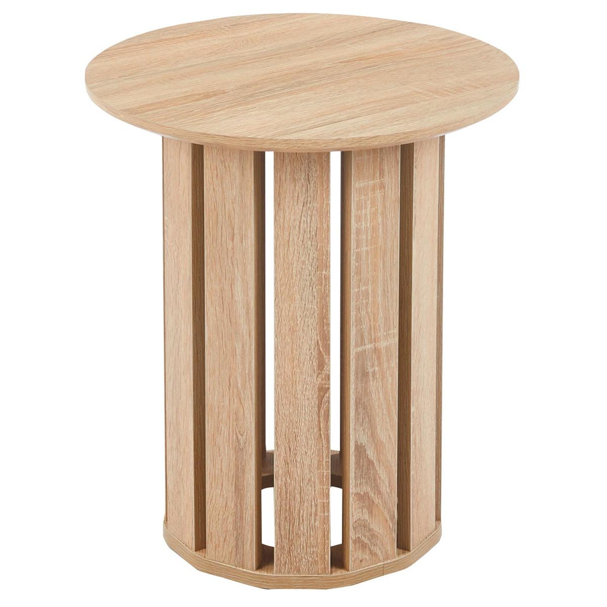 Voir la diapositive 2 : Paris Prix Lot de 2 tables basses rondes  luisa  80cm chêne clair