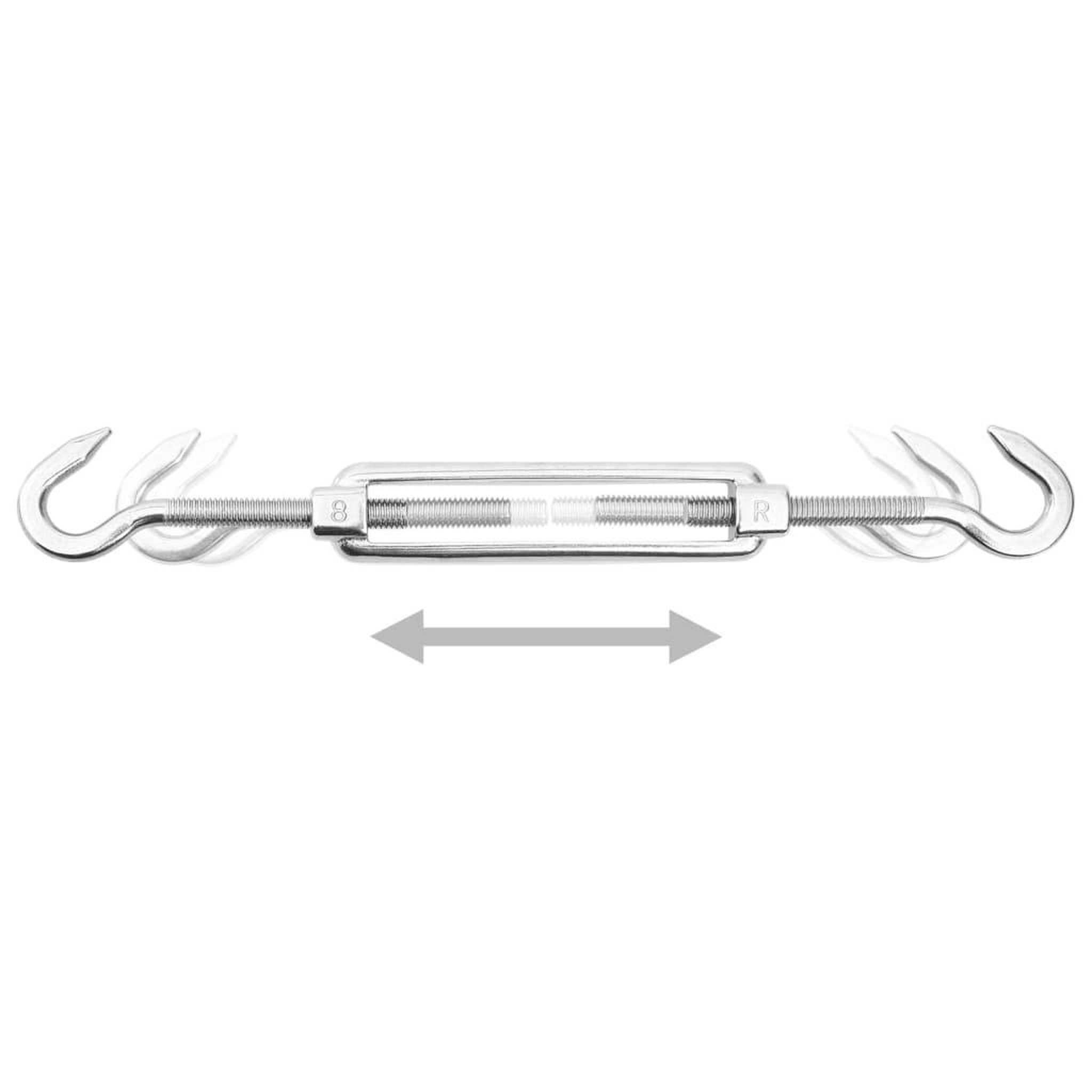 Voir la diapositive 2 : VIDAXL Kit de montage de voile d'ombrage 6 pcs acier inoxydable