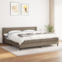 Voir la diapositive 1 : VIDAXL Sommier a lattes de lit avec matelas Taupe 200x200 cm Tissu