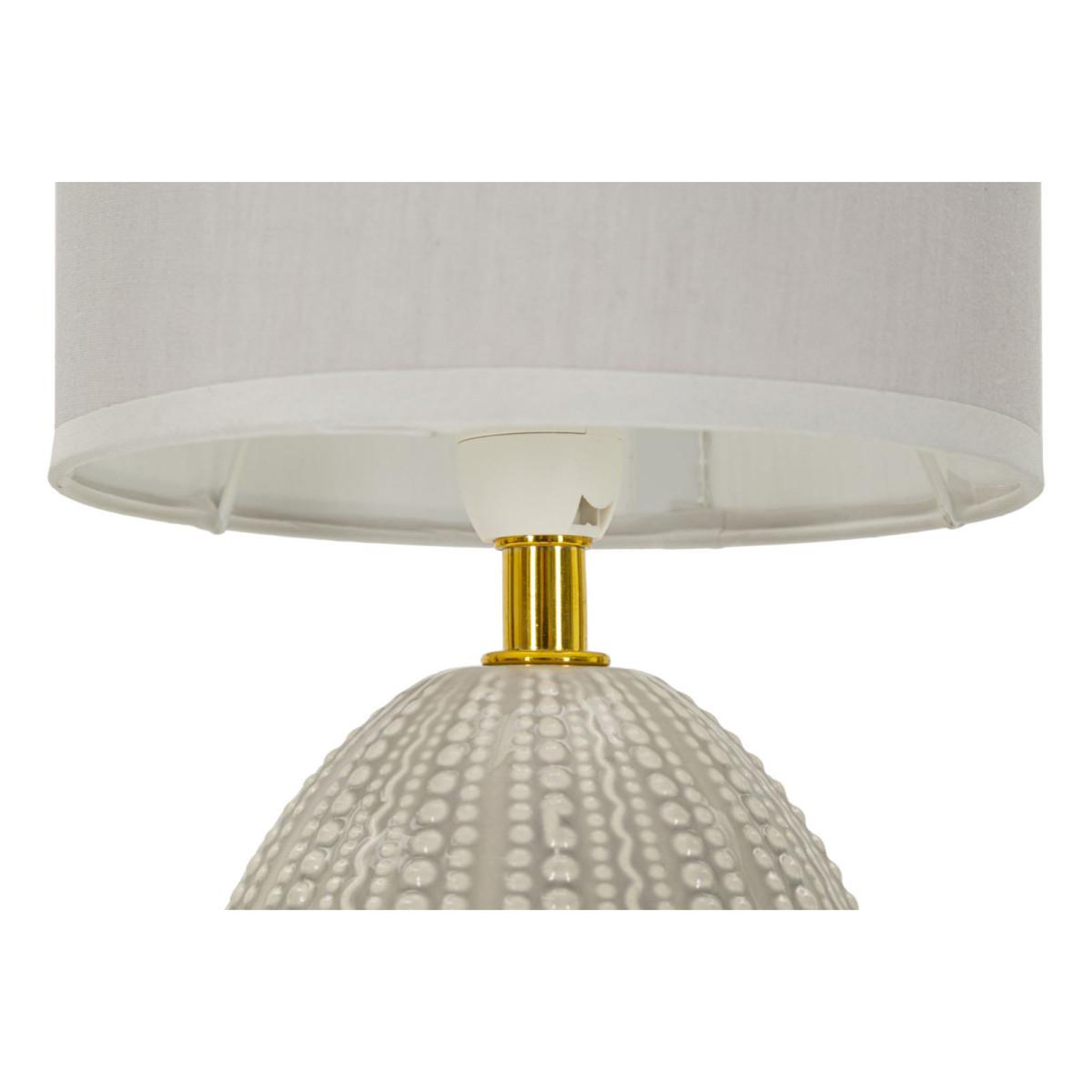 Voir la diapositive 3 : Paris Prix Lampe à poser en céramique  flavi  30cm gris