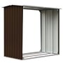 Voir la diapositive 2 : VIDAXL Abri de stockage de bois Acier galvanise 172x91x154 cm Marron