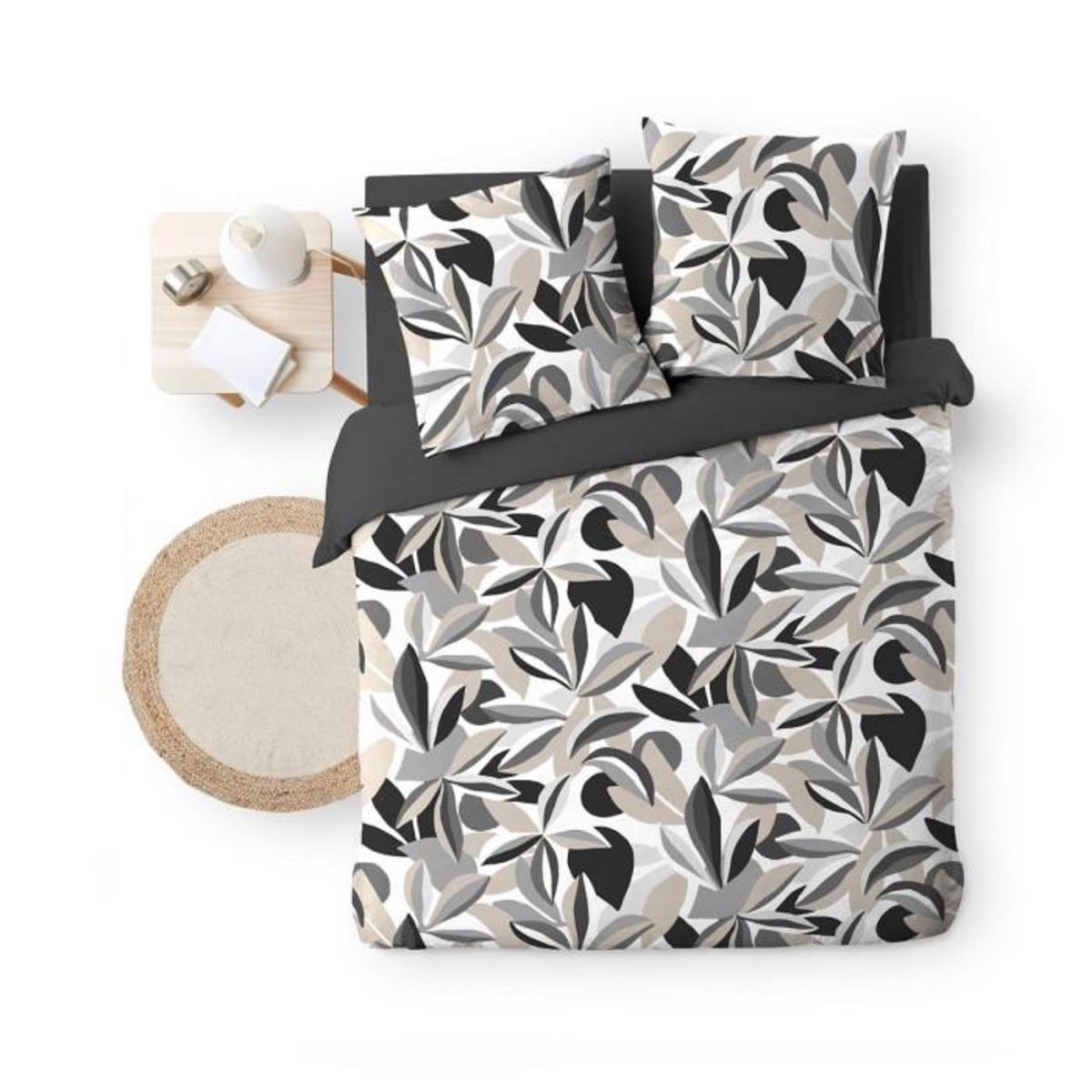 Paris Prix Parure de Lit 3 Pièces  Lavinia  240x220cm Gris