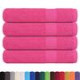 Voir la diapositive 2 : VIDAXL Serviettes 4 pcs rose 100x200 cm 360 g m² 100% coton