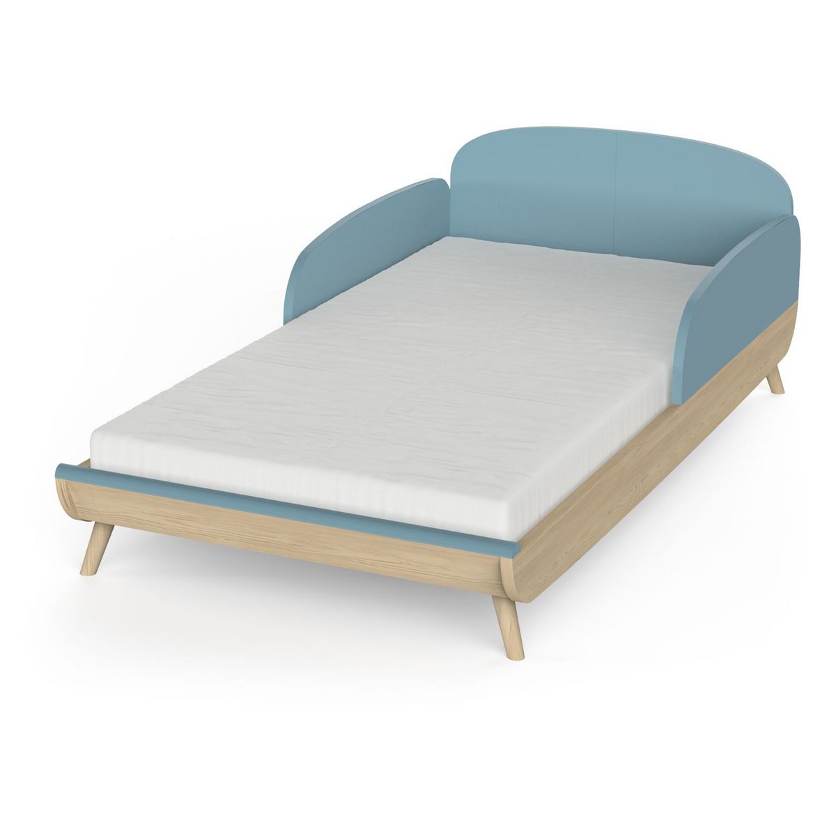 Lit enfant 70x140 cm bleu LINIA 
