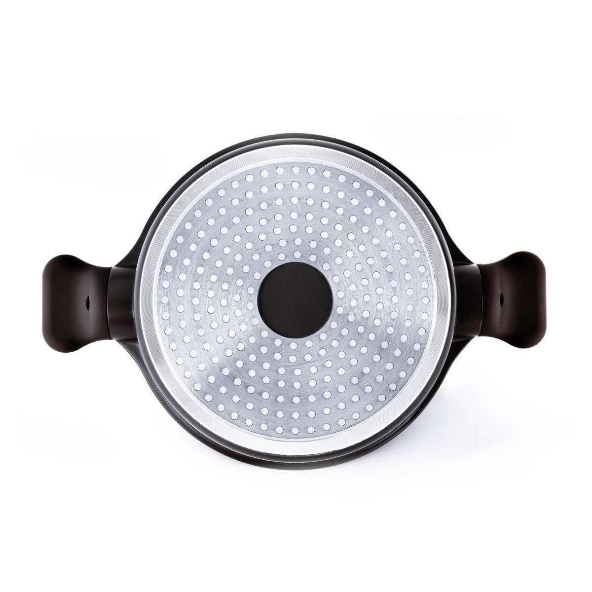 Fortus Faitout 24cm gris en fonte d'aluminium avec couvercle