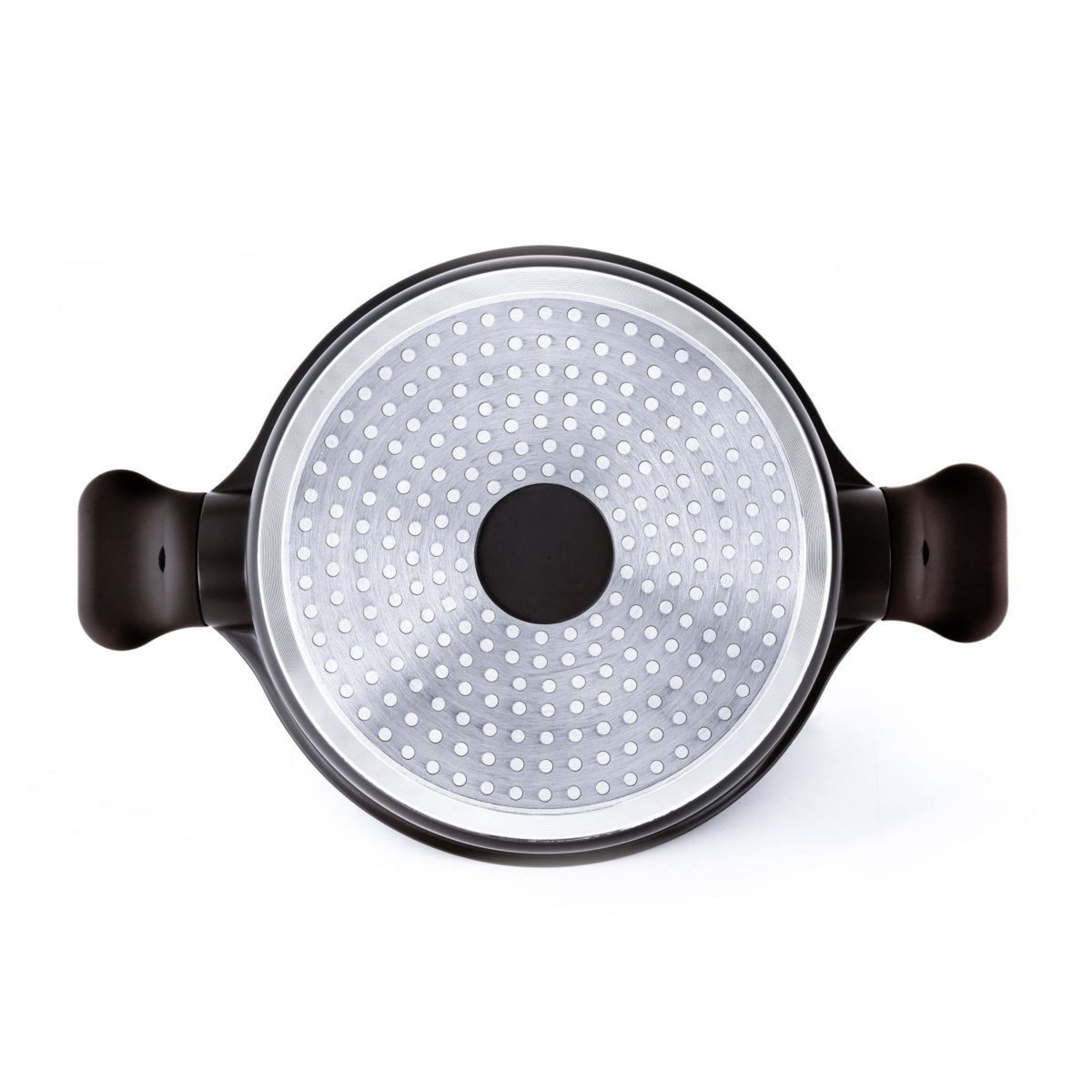 Fortus Faitout 24cm gris en fonte d'aluminium avec couvercle