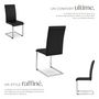 Voir la diapositive 3 : tectake Ensemble de chaises de salle à manger rembourré avec revêtement aspect cuir noir Lot de 8