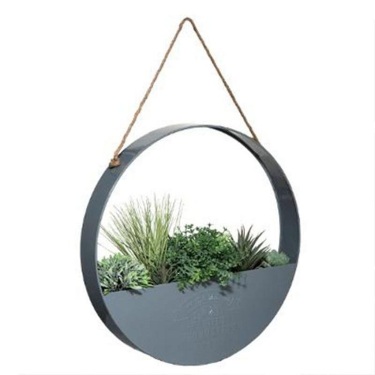 ATMOSPHERA Décoration Murale à Suspendre  Plante  44cm Gris