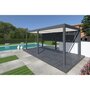 Voir la diapositive 3 : Pergola Bioclimatique autoportée 3x6 m - Aluminium Anthracite/blanc -  VS OmBREA®