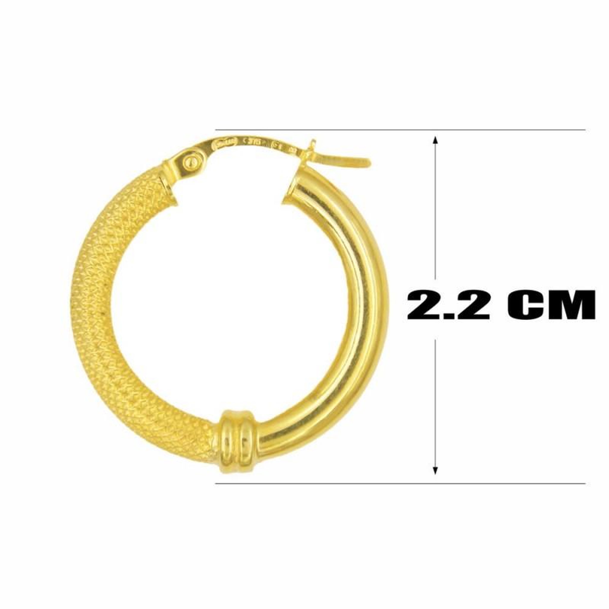 Voir la diapositive 2 : L'ATELIER D'AZUR Boucles d'Oreilles Créoles Or Jaune