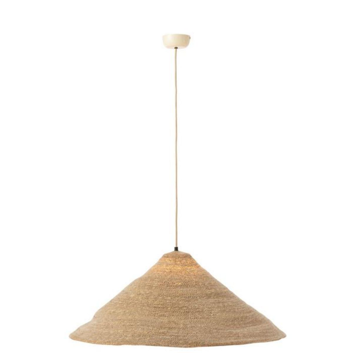Paris Prix Lampe Suspension Chapeau  Moonj  80cm Naturel Clair