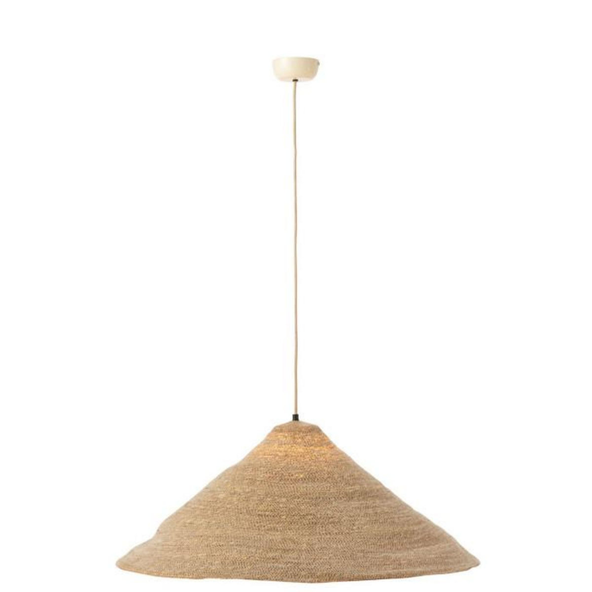 Paris Prix Lampe Suspension Chapeau  Moonj  80cm Naturel Clair
