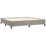 Voir la diapositive 4 : VIDAXL Cadre de lit sans matelas gris clair 200x200 cm velours