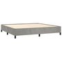Voir la diapositive 4 : VIDAXL Cadre de lit sans matelas gris clair 200x200 cm velours