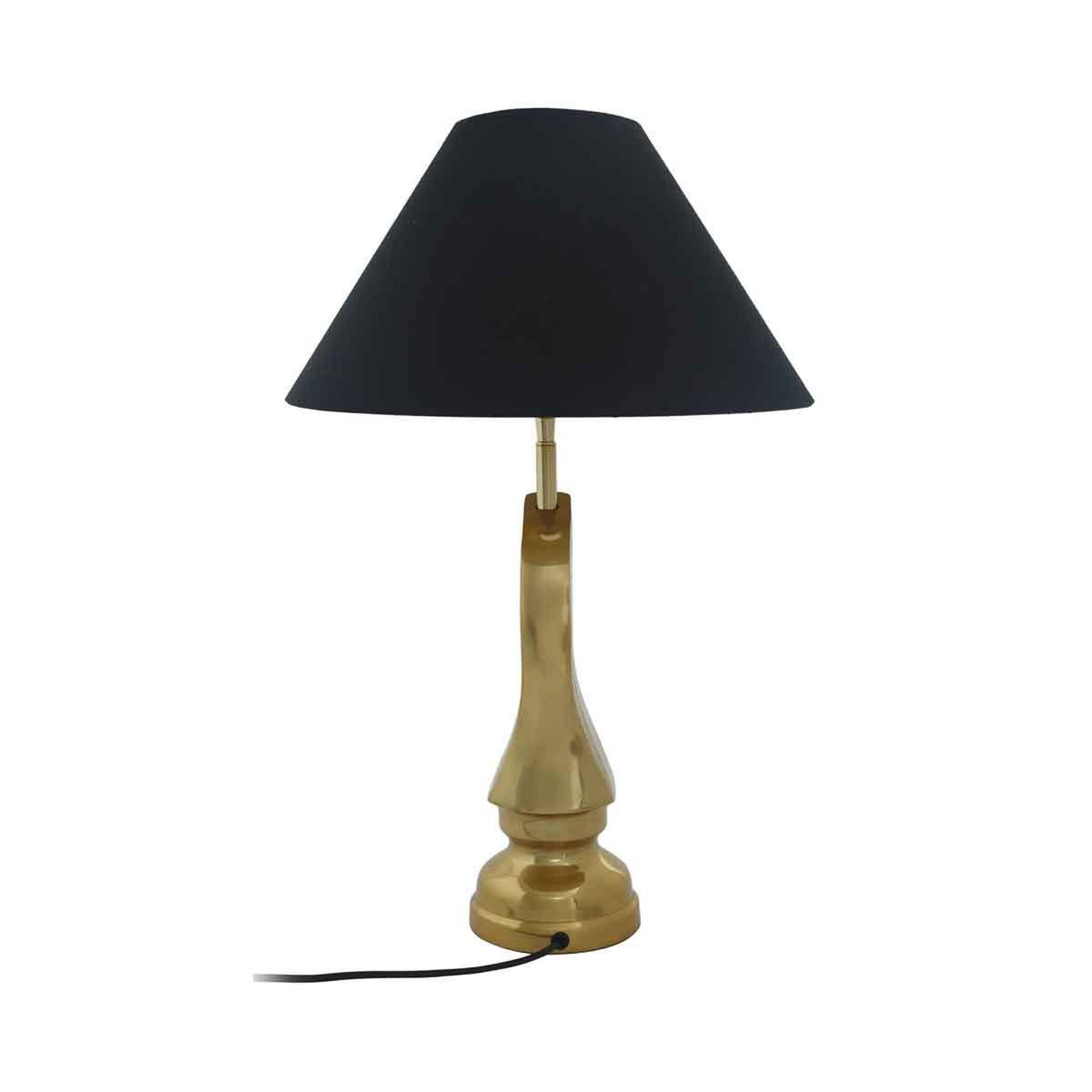 Voir la diapositive 3 : Paris Prix Lampe à Poser Vintage  Shah  62cm Noir & Or