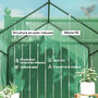 Voir la diapositive 4 : OUTSUNNY Serre de jardin 2 tablettes dim. 1,86L x 1,2l x 1,9H m porte déroulante acier PE haute densité 140 g/m² vert