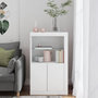 Voir la diapositive 4 : VIDAXL Armoire laterale avec eclairage LED blanc bois d'ingenierie