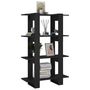 Voir la diapositive 4 : VIDAXL Bibliotheque/Separateur de piece Noir 80x30x123,5 cm