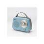Voir la diapositive 2 : Halterrego Radio Halterrego Enceinte Radio retro RMS 5W, Bluetooth, Radio FM, lecteur USB, Aux IN, Batterie rechargeable, Bleu gris