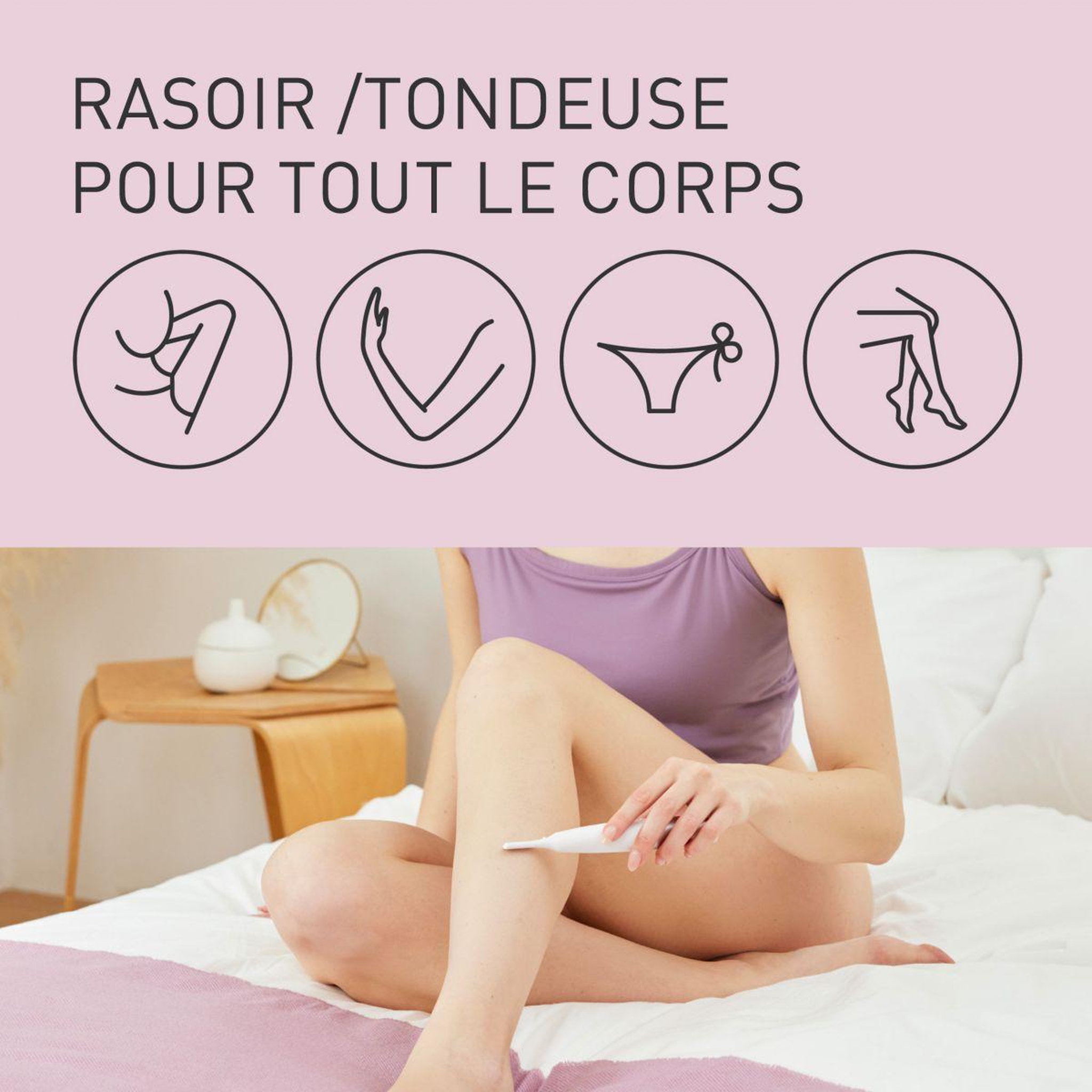 Voir la diapositive 2 : PANASONIC Tondeuse bikini ES-WM31-P301 5en1