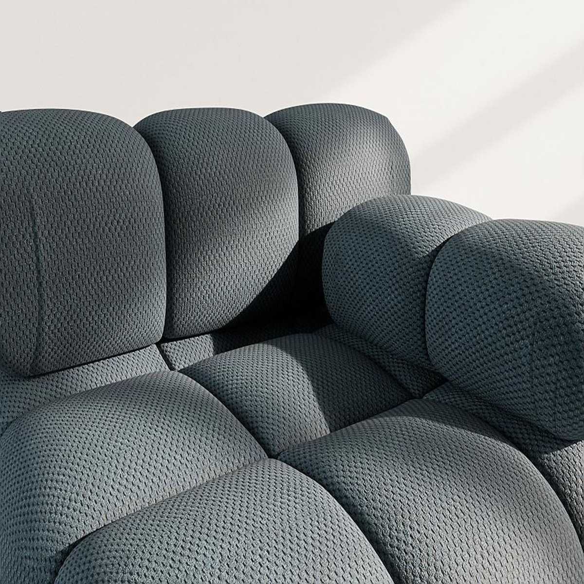 LISA DESIGN Ruby - module d'assise droit en velours texturé