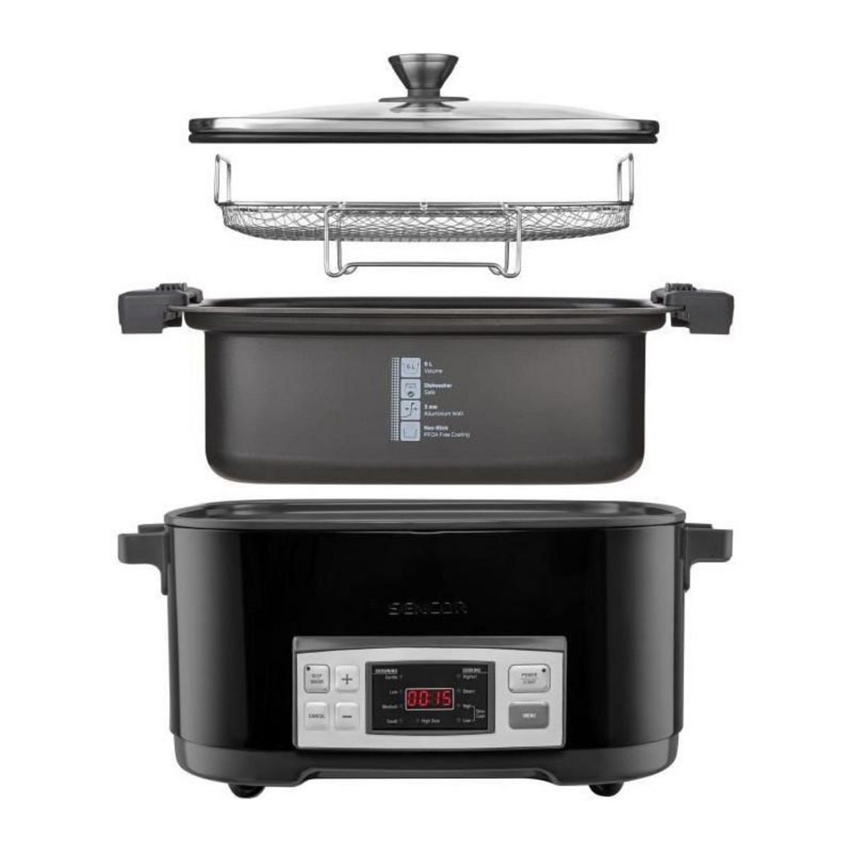 SENCO Mijoteuse - SENCOR - SPR-5508BK - 1350 W - 6 L - Noir