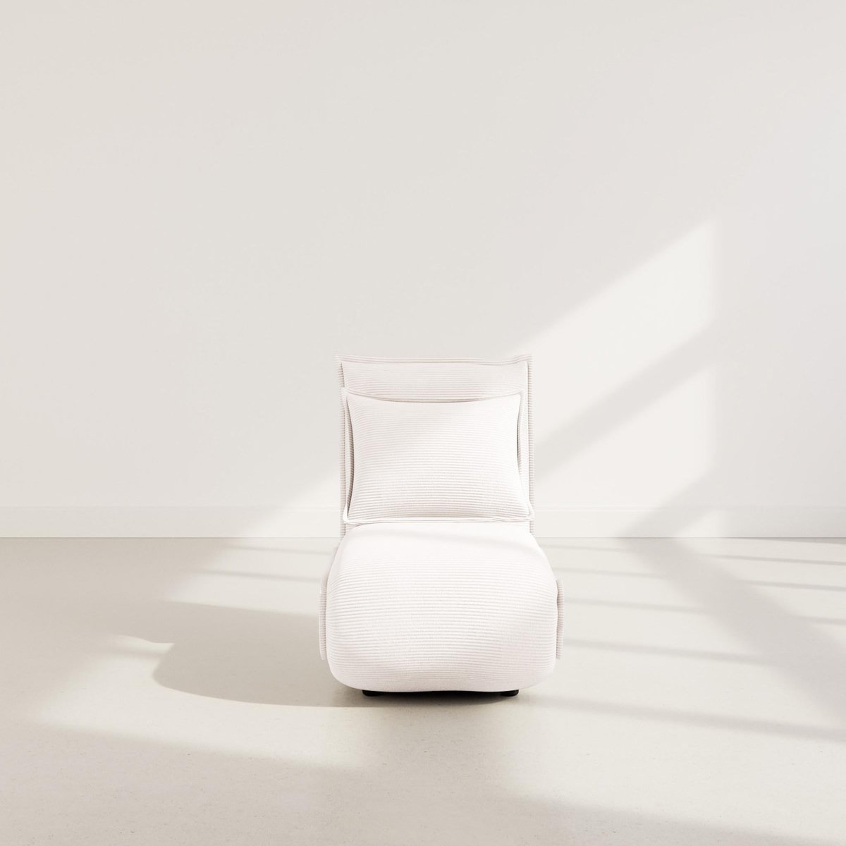 BEST MOBILIER Candice - banquette 1 place convertible clic-clac en velours côtelé