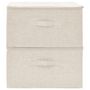 Voir la diapositive 3 : VIDAXL Boîtes de rangement 2 pcs Tissu 43x34x23 cm Creme