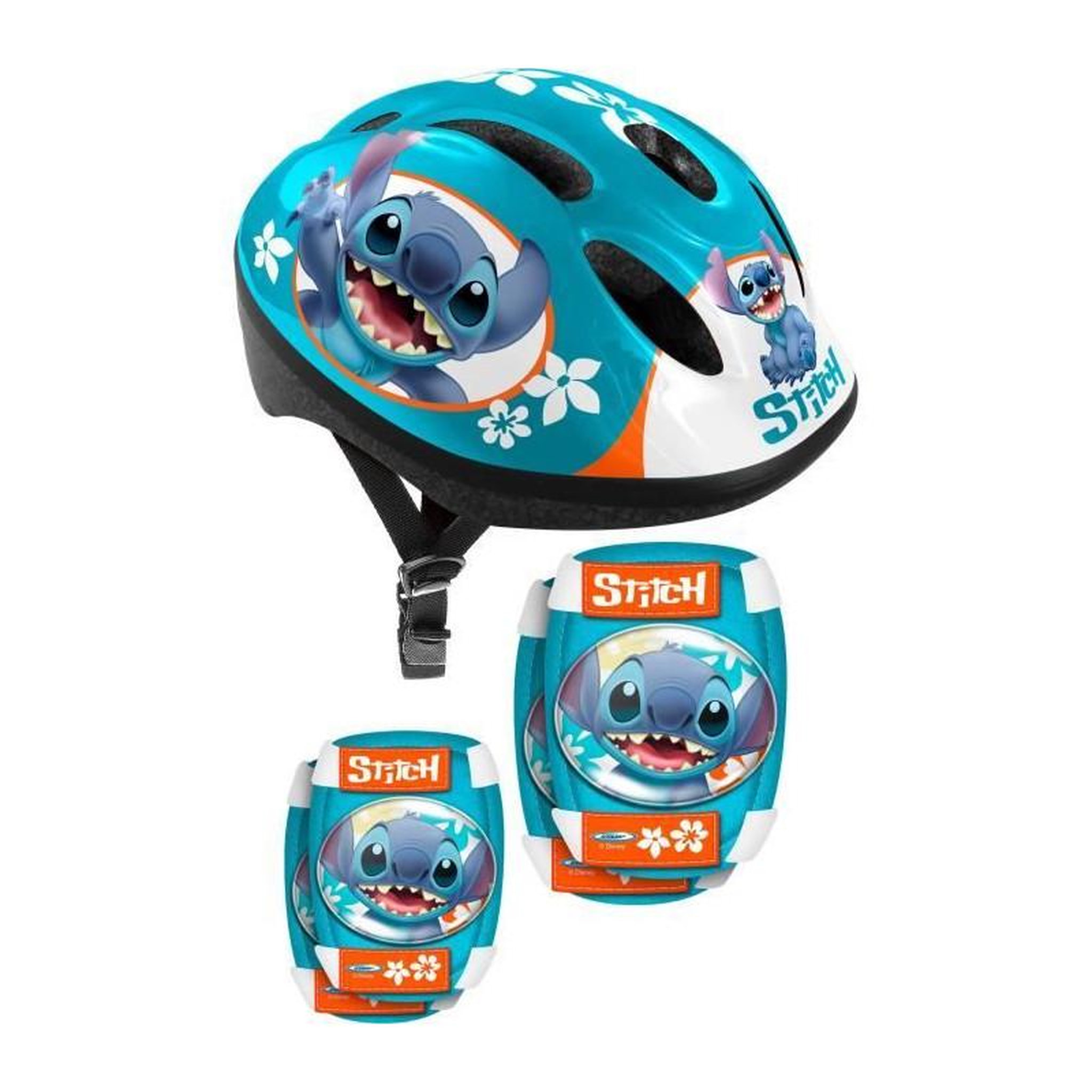 DISNEY Set avec Casque et protections avec coudieres et genouilleres - DISNEY - STITCH
