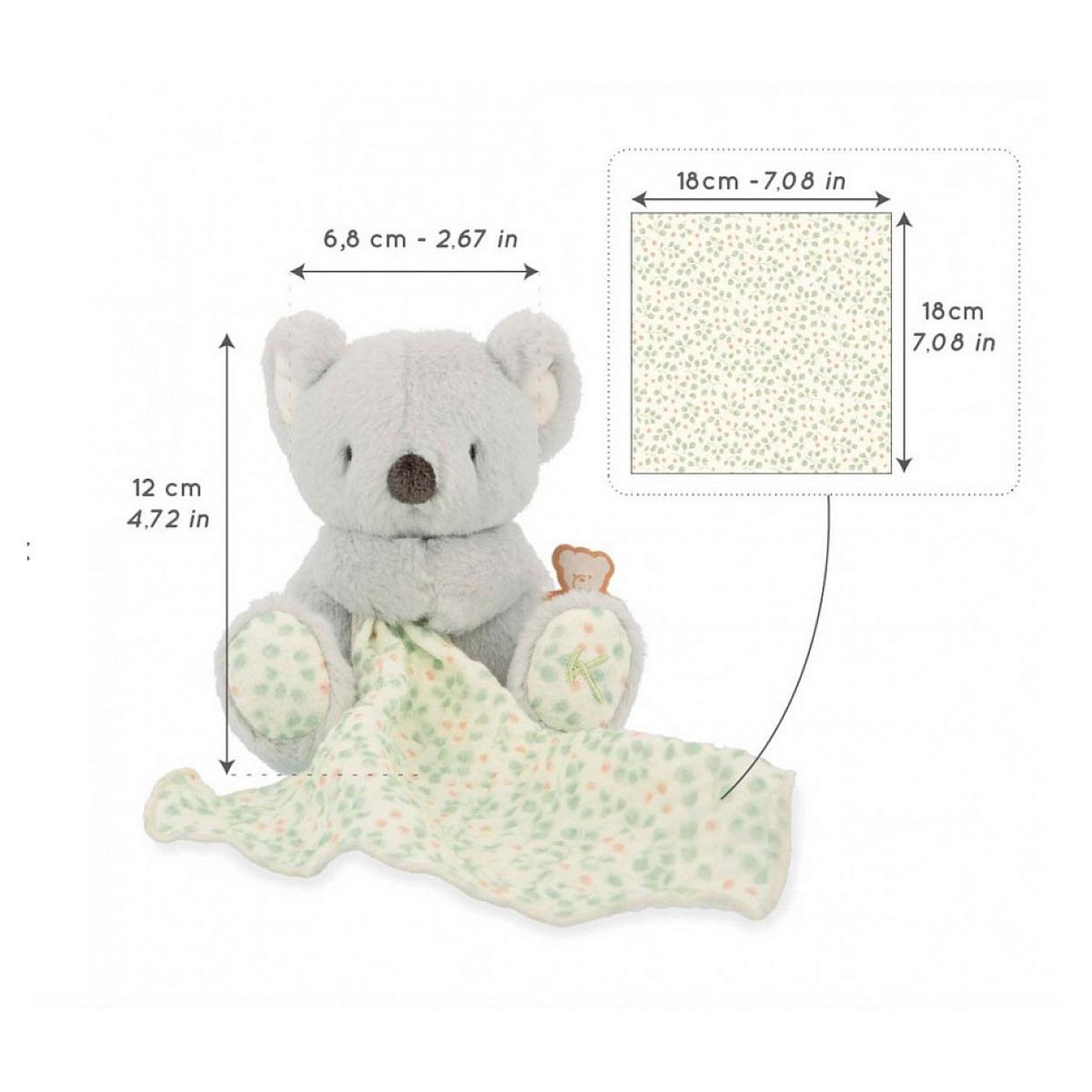 Voir la diapositive 2 : Kaloo Mon Doudou lange koala 12 cm