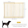 Voir la diapositive 3 : PAWHUT Barrière de sécurité animaux - longueur réglable dim. 60,5-102 cm - porte verrouillable, ouverture double sens - bois de pin