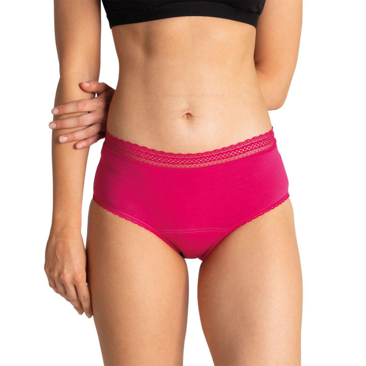 Athena Lot de 3 culottes taille haute pour les règles Coton bio Secret