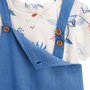 Voir la diapositive 3 : Petit Béguin Ensemble salopette bébé en lin et t-shirt Mexico