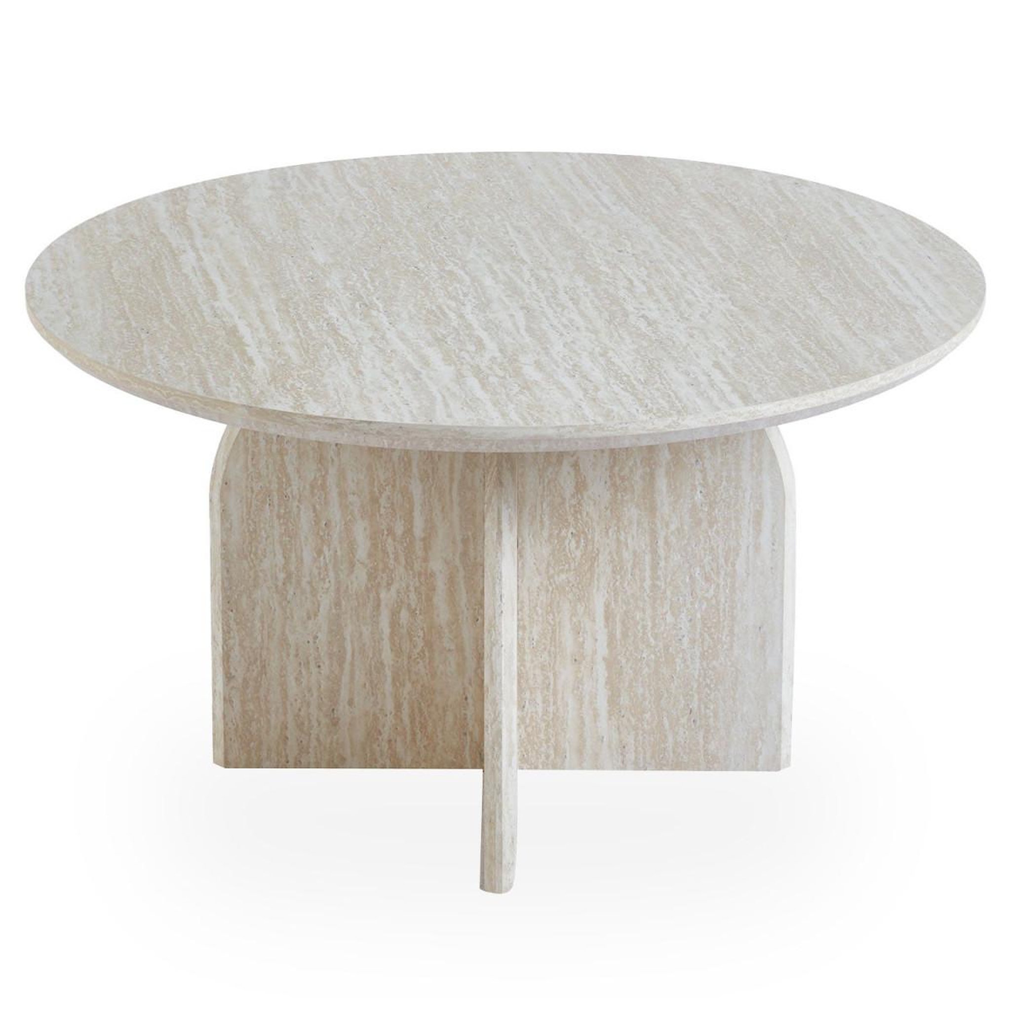 Voir la diapositive 2 : Paris Prix Table basse effet travertin  mindy  80cm beige