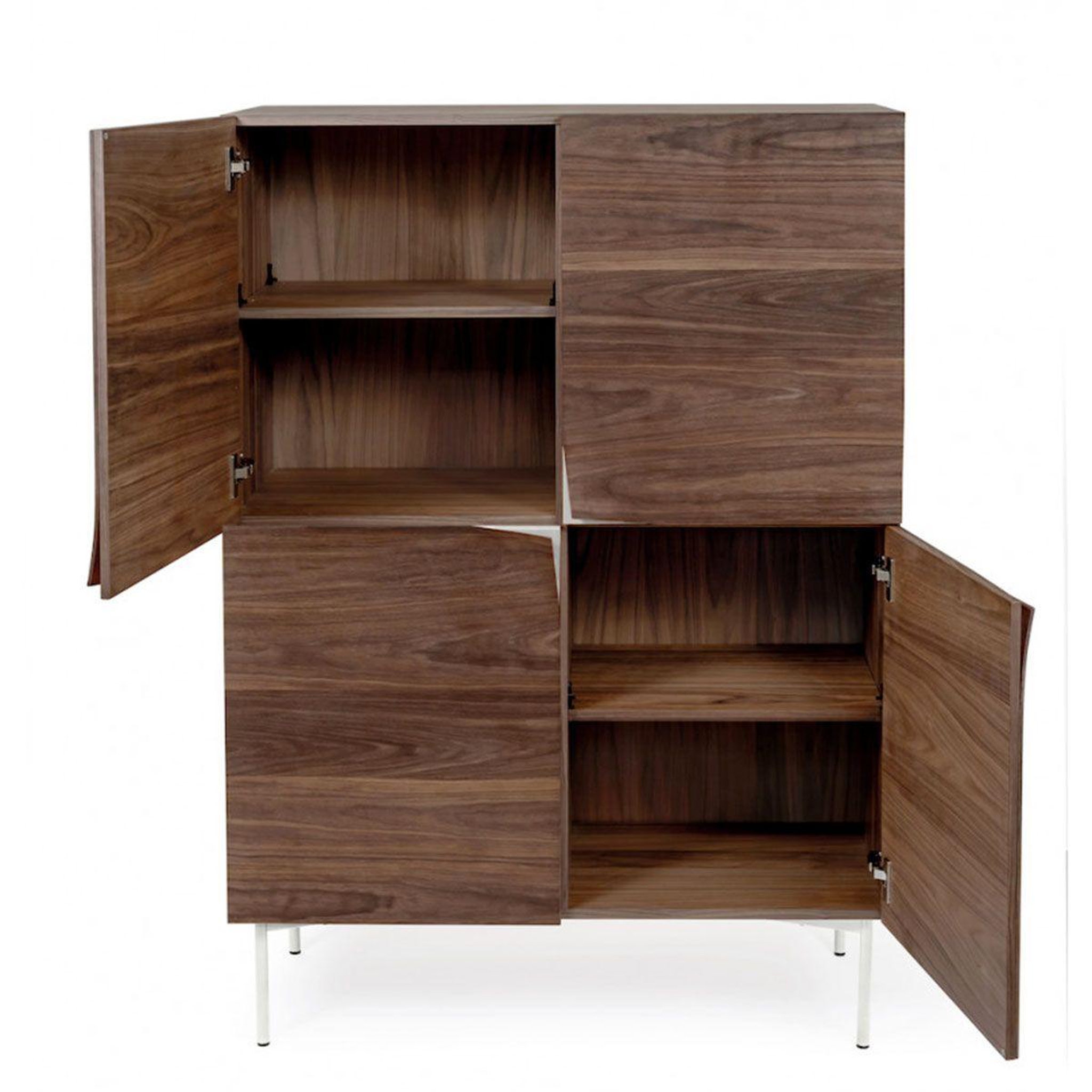 Voir la diapositive 2 : Paris Prix Buffet 4 portes & 4 niveaux  plof  140cm noyer