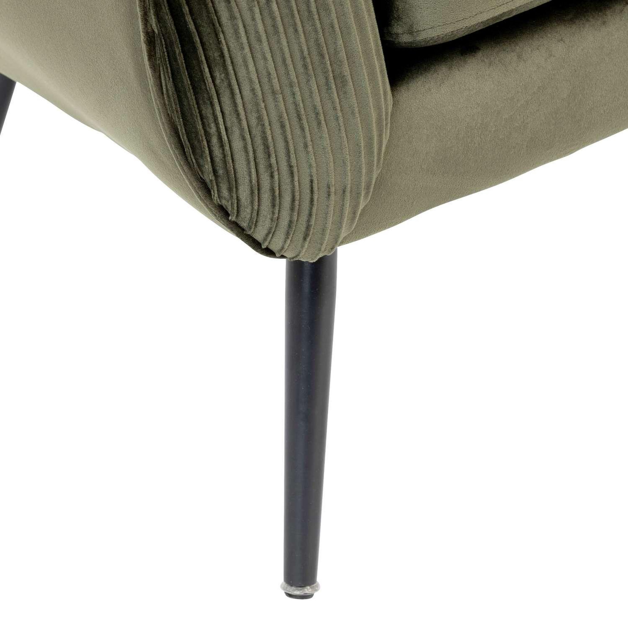 Voir la diapositive 4 : ATMOSPHERA Fauteuil en velours solaro - vert