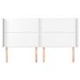 Voir la diapositive 3 : VIDAXL Tete de lit avec oreilles Blanc 183x16x118/128 cm Similicuir