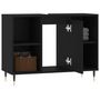 Voir la diapositive 4 : VIDAXL Armoire de salle de bain noir 80x33x60 cm bois d ingénierie