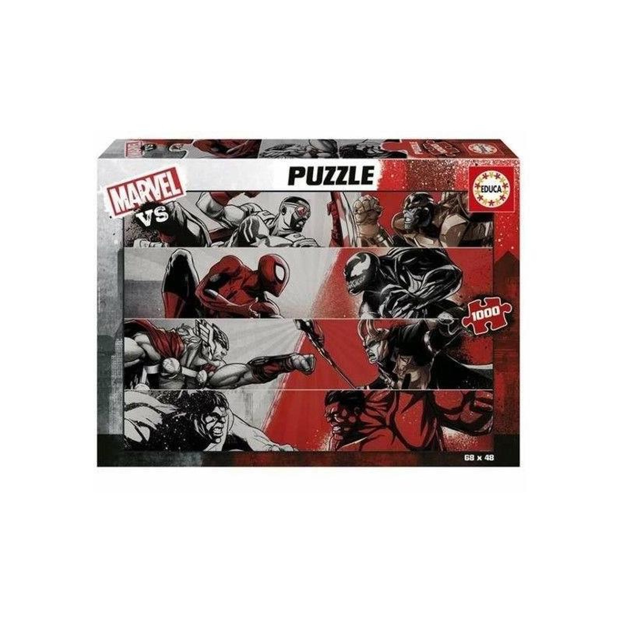 Voir la diapositive 2 : EDUCA Puzzle 1000 pièces Marvel VS – Adultes et enfants dès 12 ans – Super-héros Marvel  – Haute qualité – EDUCA