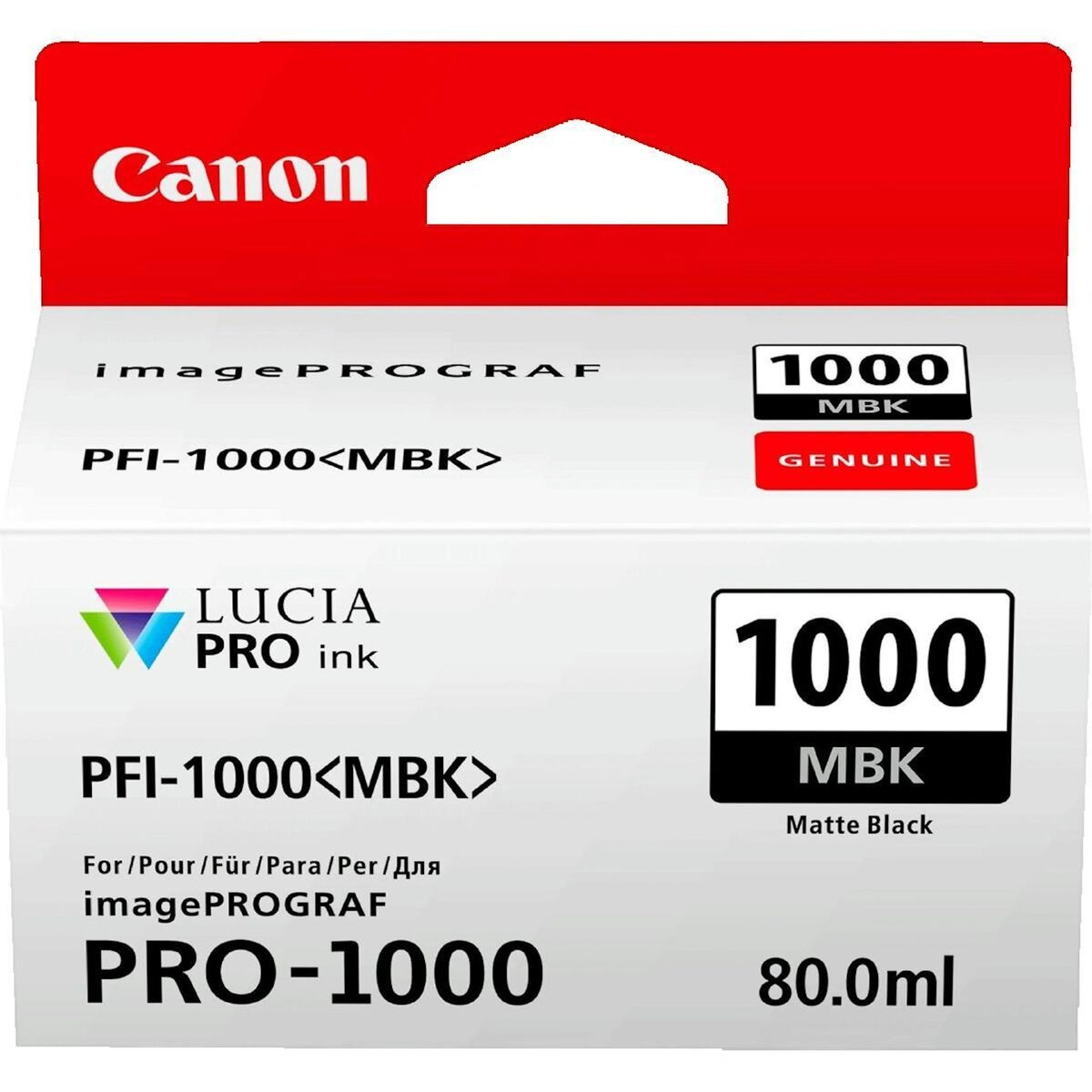 Canon Cartouche d'encre Canon PFI-1000MBK Noir Mat Original