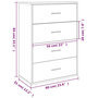 Voir la diapositive 6 : VIDAXL Buffet blanc 60x31x84 cm bois d'ingenierie